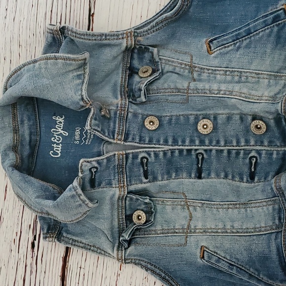 CAT & JACK GIRLS JEAN VEST BUNDLE 👩 - Picture 3 of 9